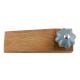 2 Pieces Grey Crackle Melon Ceramic Wooden Door Stopper